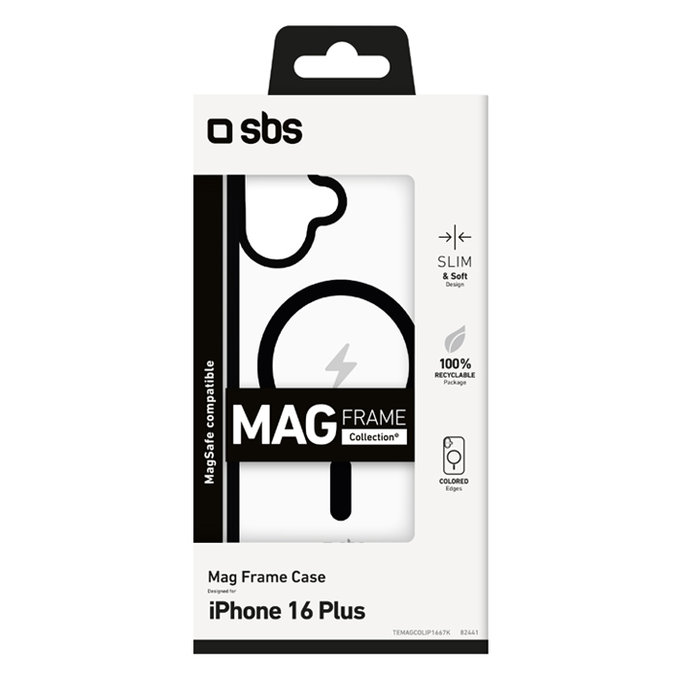 SBS - Case Mag Frame with MagSafe for iPhone 16 Plus, black