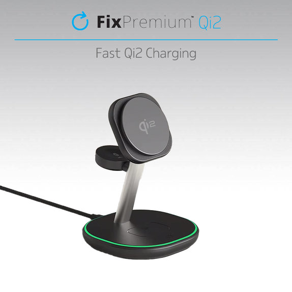 FixPremium - MagSafe Charging Stand with Qi2, black