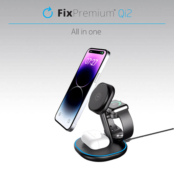 FixPremium - MagSafe Charging Stand with Qi2, black