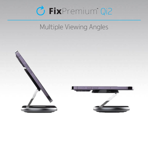 FixPremium - Charging Stand with Qi2 for iPhone, Apple Watch & AirPods, black