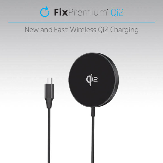 FixPremium - MagSafe Charger with Qi2, black