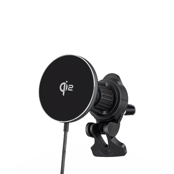 FixPremium - MagSafe Car Charger with Qi2, black