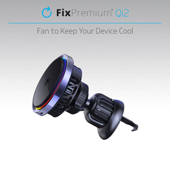 FixPremium - MagSafe Car Charger Mini with Qi2, black
