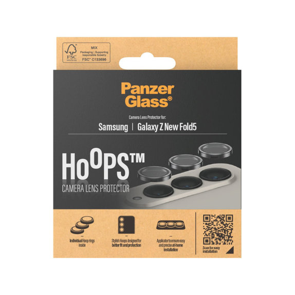 Camera Lens Protector Hoops for Samsung Z Fold6, Black, PanzerGlass