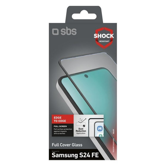SBS - Tempered Glass Full Cover for Samsung Galaxy A36, A56 & S24 FE, black
