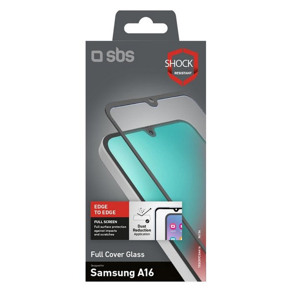 SBS - Tempered Glass Full Cover for Samsung Galaxy A17, A16 & A26, black