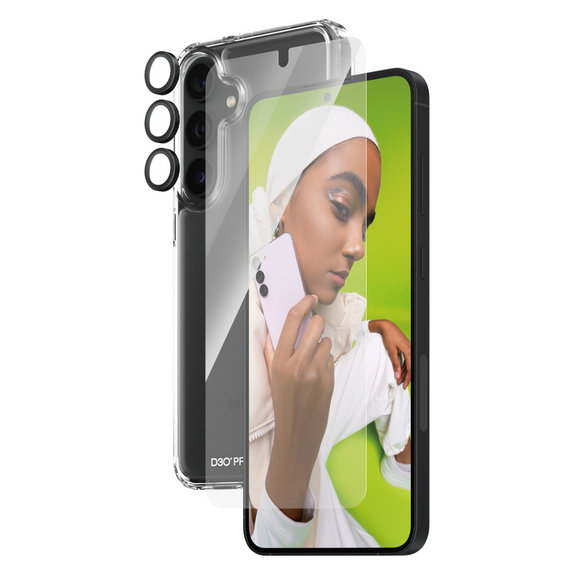 Bundle Hoops + Tempered Glass UWF + Hard Case D3O for Samsung Galaxy S24+, PanzerGlass
