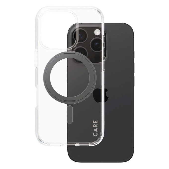 Kickstand Case with MagSafe for iPhone 16 Pro, Black, CARE