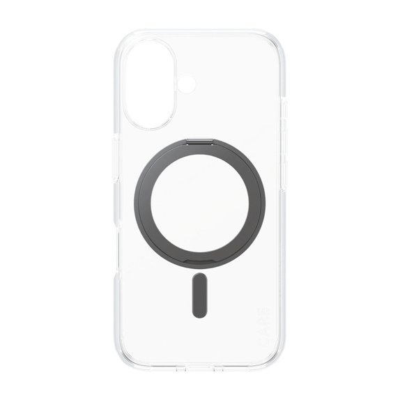 Kickstand Case with MagSafe for iPhone 16, Black, CARE