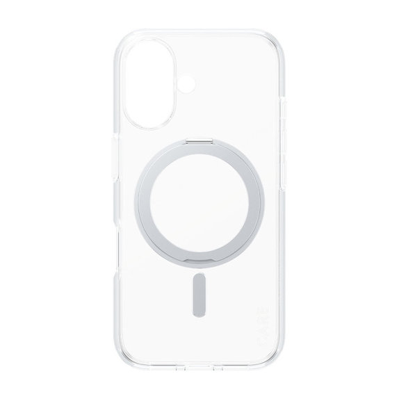 Kickstand Case with MagSafe for iPhone 16, Silver, CARE