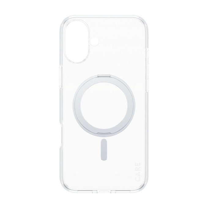 Kickstand Case with MagSafe for iPhone 16 Plus, Silver, CARE