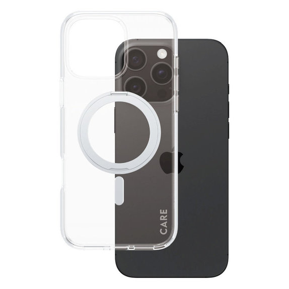 Kickstand Case with MagSafe for iPhone 16 Pro Max, Silver, CARE