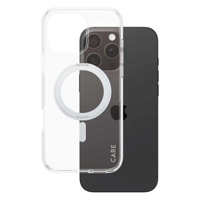 Kickstand Case with MagSafe for iPhone 16 Pro Max, Silver, CARE