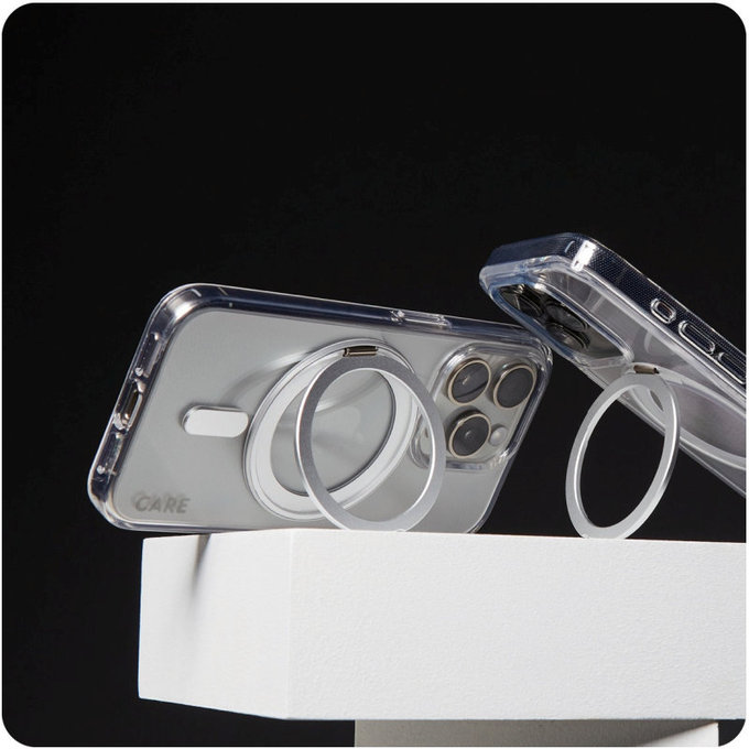 Kickstand Case with MagSafe for iPhone 16 Pro Max, Silver, CARE