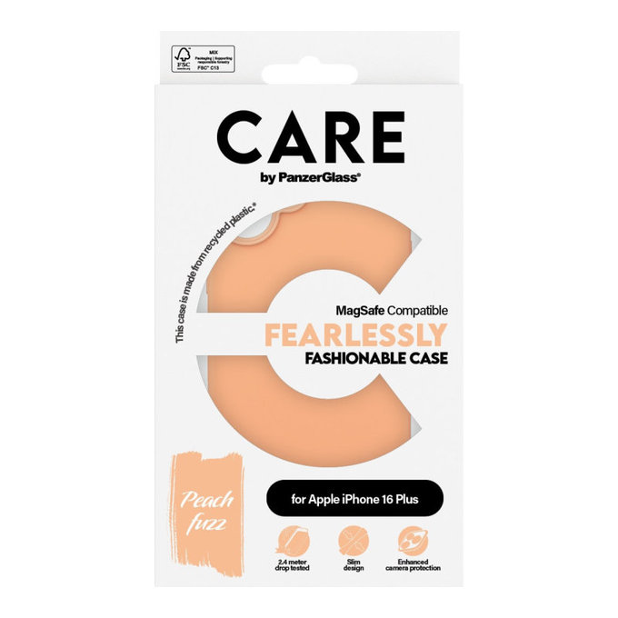 Fearlessly Case with MagSafe for iPhone 16 Plus, Peachy, CARE