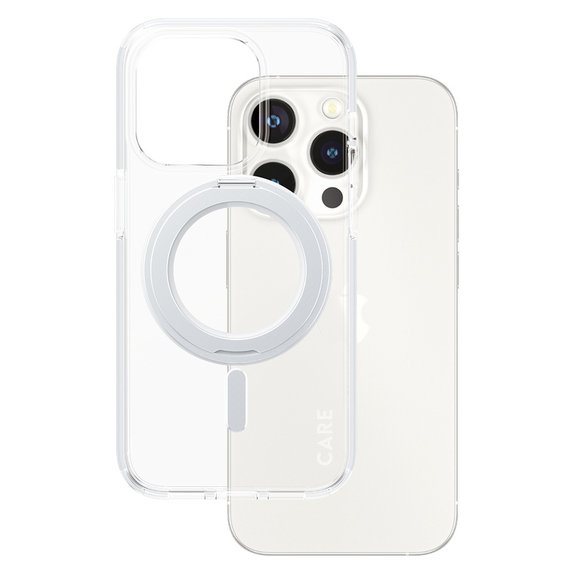 Case Kickstand with MagSAFE by PanzerGlass for iPhone 15 Pro, Silver, PanzerGlass