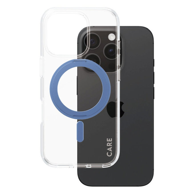 Kickstand Case with MagSafe for iPhone 16 Pro, Blue, CARE
