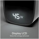 Travel Adapter LCD USB-C, GaN, 45 W PD, black, SBS