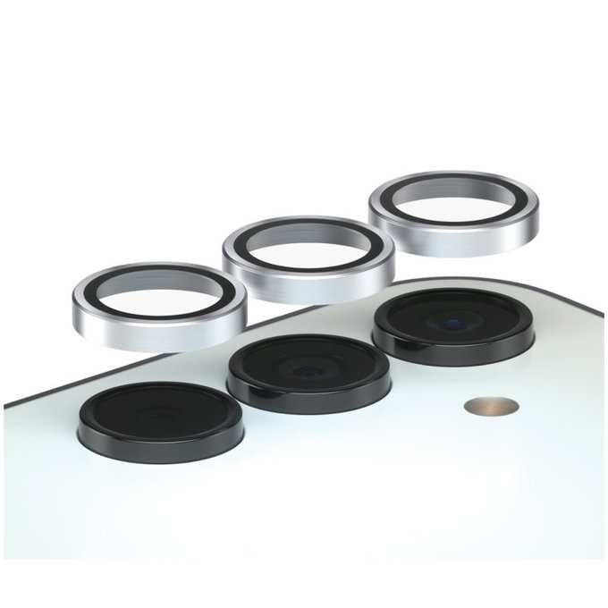 Camera Lens Protector Hoops for Samsung A15/A15 5G, Light Blue, PanzerGlass