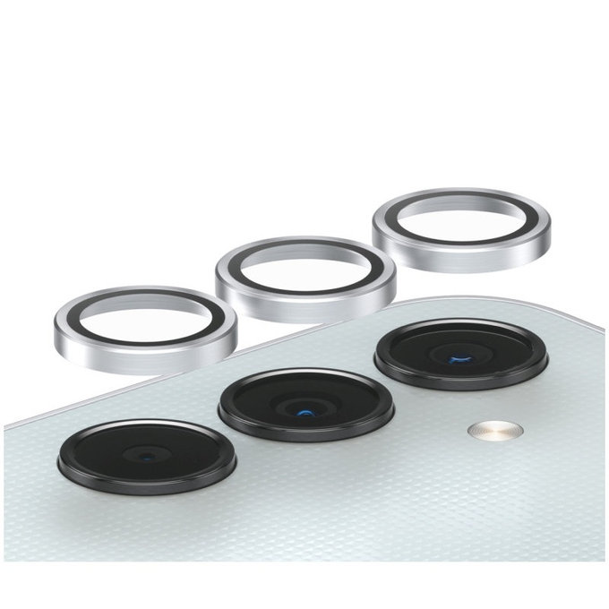 Camera Lens Protector Hoops for Samsung A25 5G, Light Blue, PanzerGlass