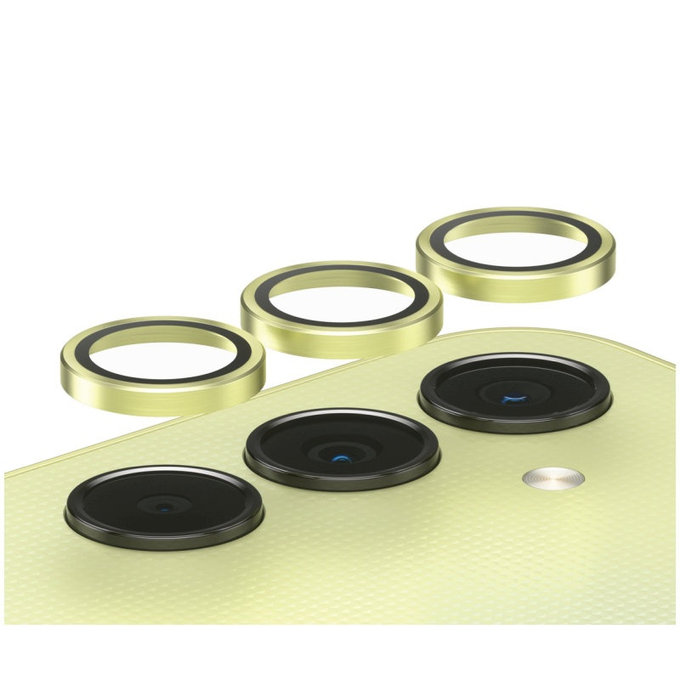 Camera Lens Protector Hoops for Samsung A25 5G, Yellow, PanzerGlass