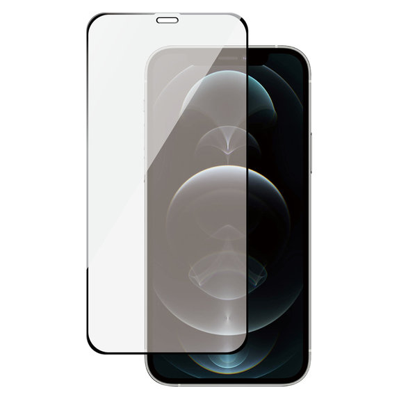 Tempered Glass Case Friendly for iPhone 12 Pro/12, Black, SAFE by PanzerGlass