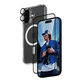 Bundle 3-in-1 Hoops + UWF Tempered Glass + Hard Case for iPhone 16, PanzerGlass