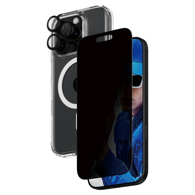 Bundle Hoops + UWF Tempered Glass + Hard Case for iPhone 16 Pro, PanzerGlass