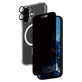 Bundle Hoops + UWF Privacy Tempered Glass + Hard Case for iPhone 16, PanzerGlass