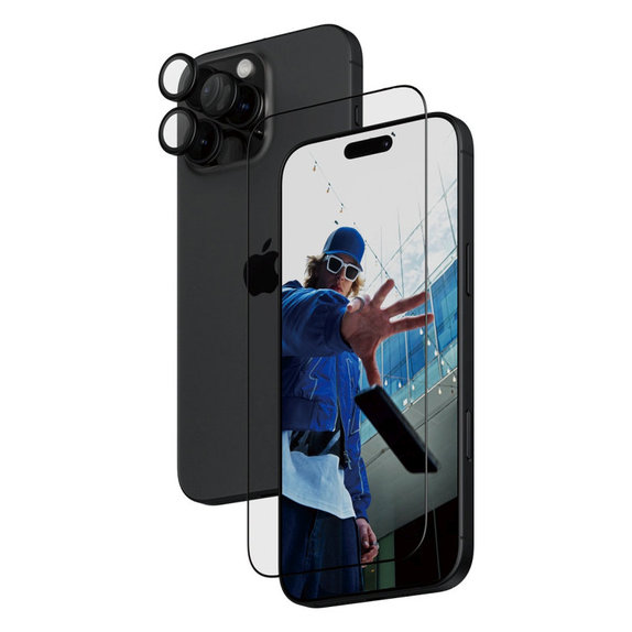 Bundle Hoops + UWF Tempered Glass for iPhone 16 Pro Max, PanzerGlass