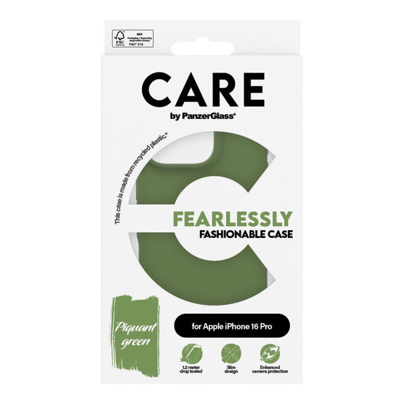 Fearlessly Case for iPhone 16 Pro, Green, CARE