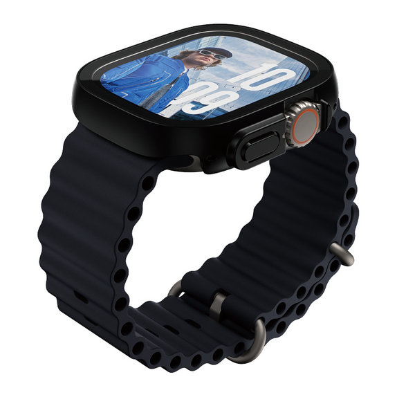 Tempered Glass Full Body Slim for Apple Watch Ultra 2024/Ultra 2/Ultra, Black, PanzerGlass