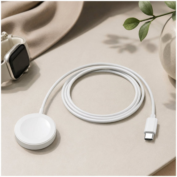 FixPremium - Cable Watch/USB-C, 1.5m, white