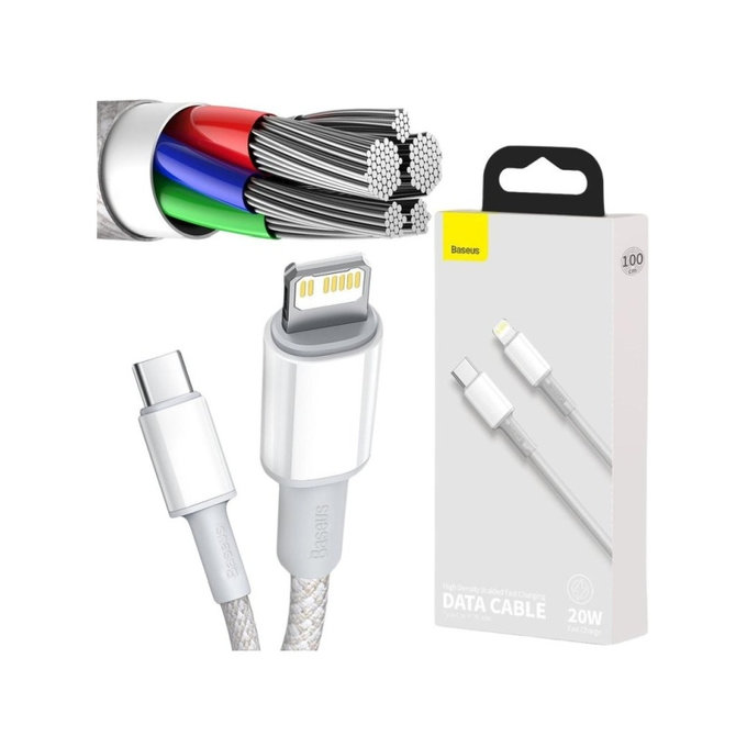 Baseus - Cable Lightning/USB-C, 1.5m, white