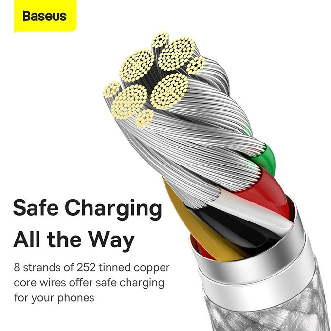 Baseus - Cable USB-C/USB, 1.5m, white