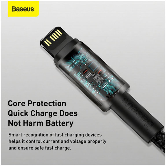 Baseus - Cable Lightning/USB-C, 1.5m, black