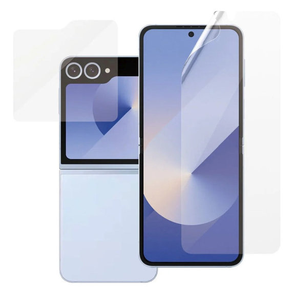 Protective Film UWF and Tempered Glass for Samsung Z Flip6, Clear, PanzerGlass