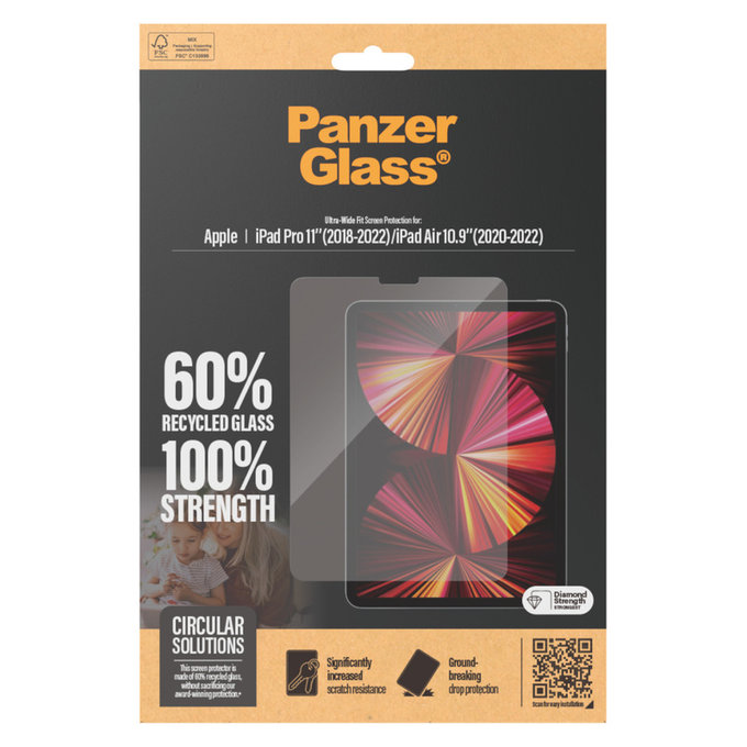 Tempered Glass UWF for iPad Pro 11"/Air 10,9'', Clear, PanzerGlass