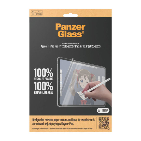 Protective Film GraphicPaper UWF for iPad Pro 11"/Air 10,9'', Clear, PanzerGlass