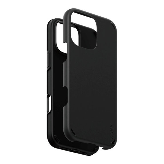 Double Defense Case for iPhone 16 Pro Max, Black, CARE
