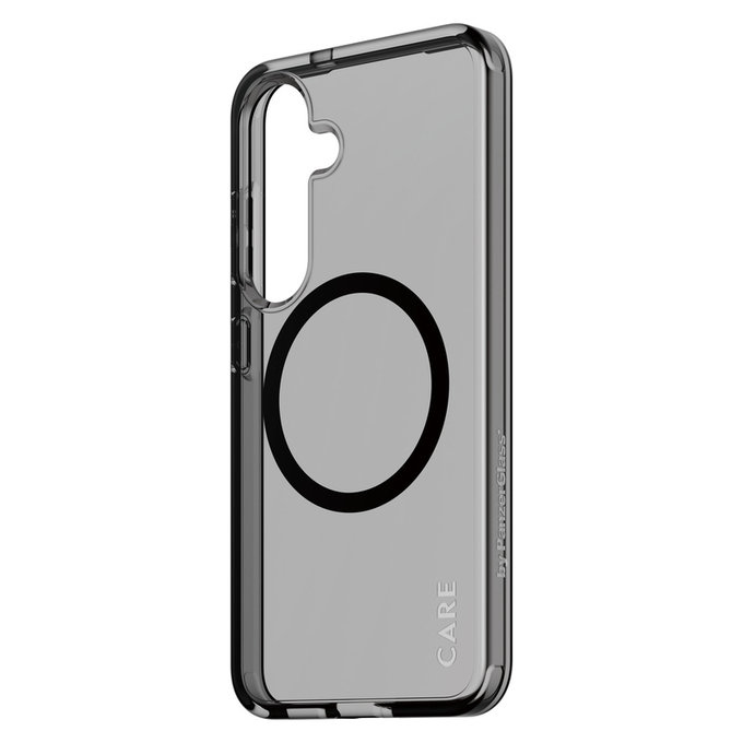 Case Smokey with Black QI for Samsung Galaxy S25, Black, PanzerGlass