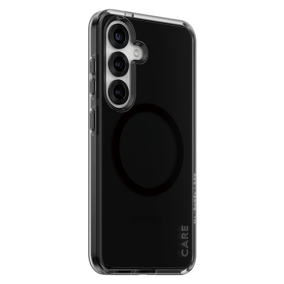Case Smokey with Black QI for Samsung Galaxy S25, Black, PanzerGlass