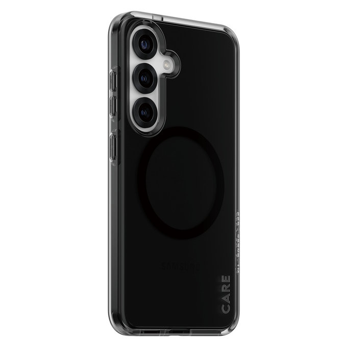 Case Smokey with Black QI for Samsung Galaxy S25, Black, PanzerGlass