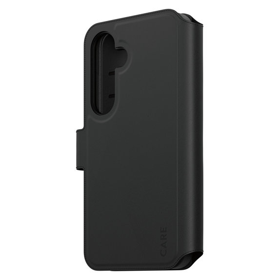 Case Wallet Tango Two-In-One with QI for Samsung Galaxy S25, Black, PanzerGlass