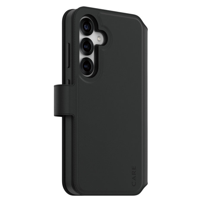 Case Wallet Tango Two-In-One with QI for Samsung Galaxy S25, Black, PanzerGlass