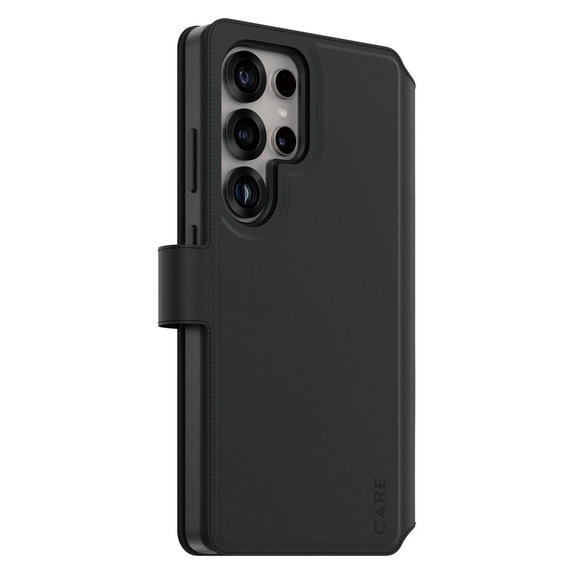 Case Wallet Tango Two-In-One with QI for Samsung Galaxy S25 Ultra, Black, PanzerGlass