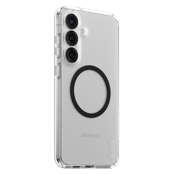 Case Urban Combat with Black QI for Samsung Galaxy S25+, Transparent, PanzerGlass