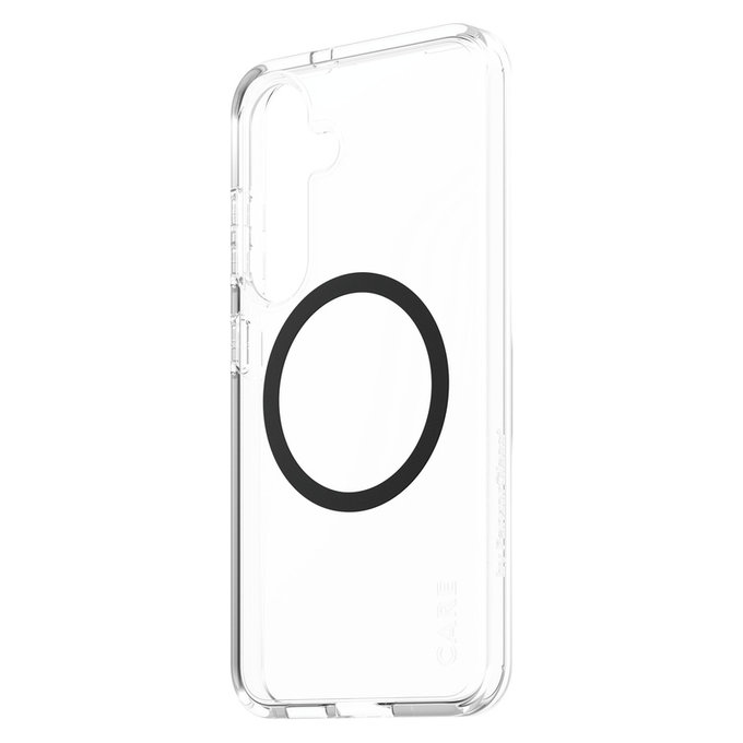 Case Urban Combat with Black QI for Samsung Galaxy S25, Transparent, PanzerGlass