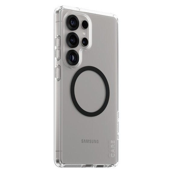 Case Urban Combat with Black QI for Samsung Galaxy S25 Ultra, Transparent, PanzerGlass