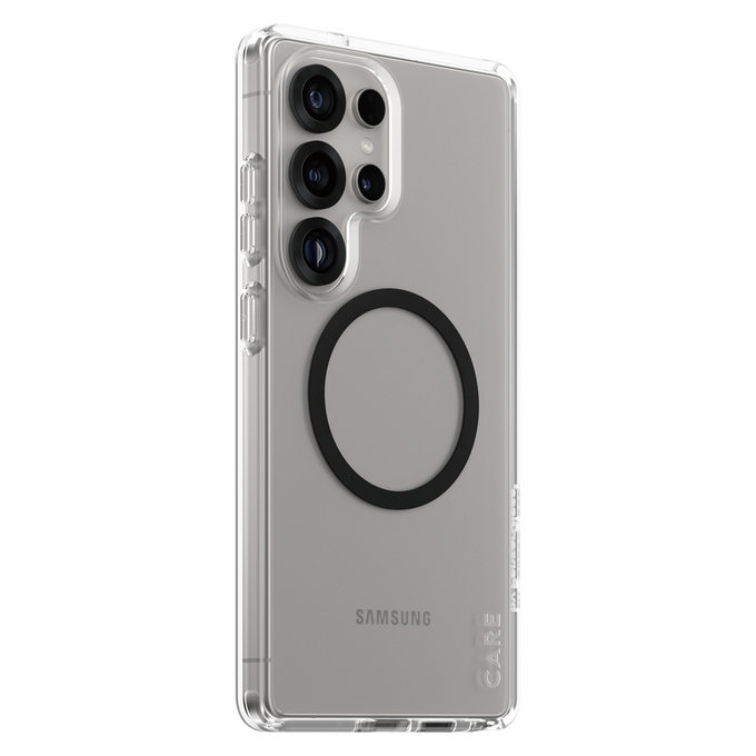Case Urban Combat with Black QI for Samsung Galaxy S25 Ultra, Transparent, PanzerGlass